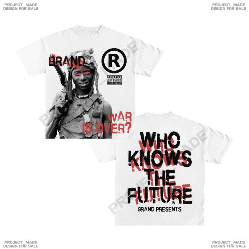 Y2K Graphic Who Know The Future Personalize Printed Oversized Tshirt Casual Crewneck