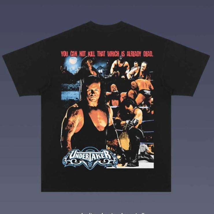 VINTAGE TEE  UNDERTAKER TEE, Double Sided Prints Vintage T-Shirt, Wrestler Shirt, WWEShirt, Graphic Tee, Unisex T-Shirt, Gift For All Top Menswear