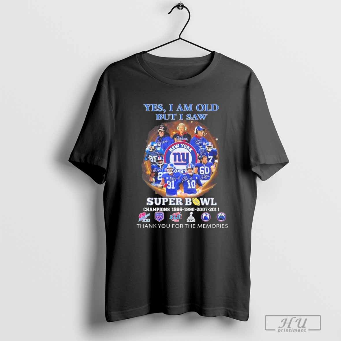 Yes I’m Old But I Saw New York Giants 100 Seasons Super Bowl Champions T-Shirt