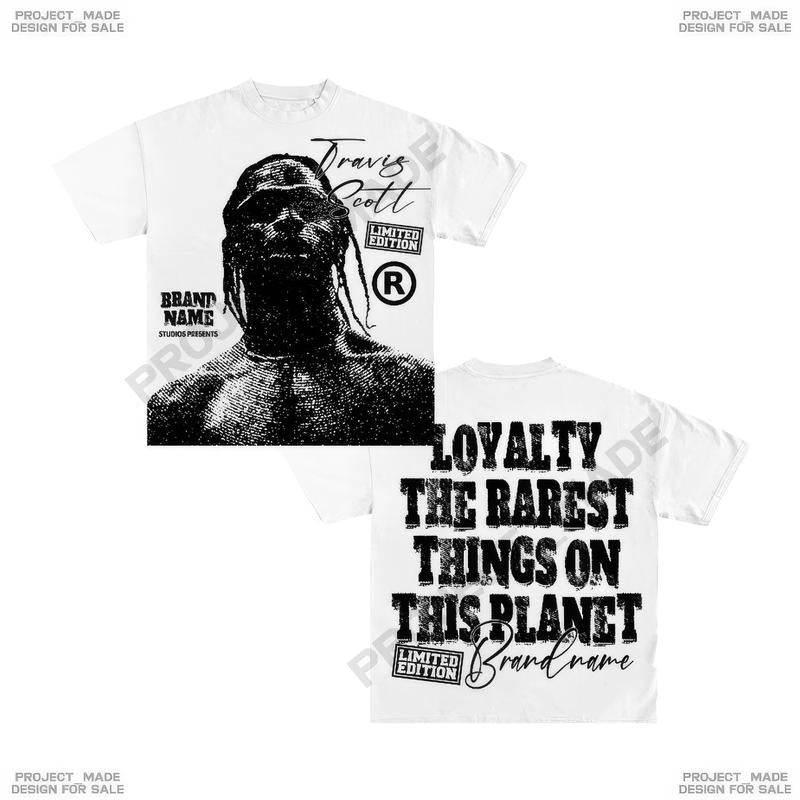 Y2K Graphic Loyalty The Rarest Things Personalize Printed Oversized Tshirt Casual Crewneck Classic Cotton Menswear Soft