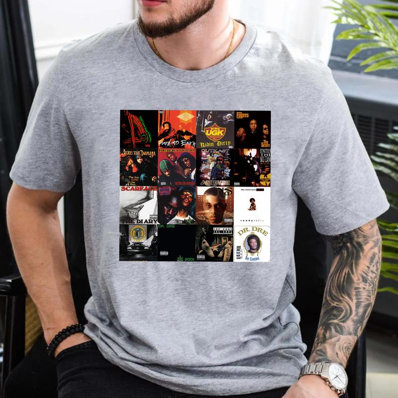 Hip Hop Rappers 90s Cotton Shirt, Hip Hop Rap East Coast West Coast, 90s Music Tee, Unisex Short Sleeve Tee