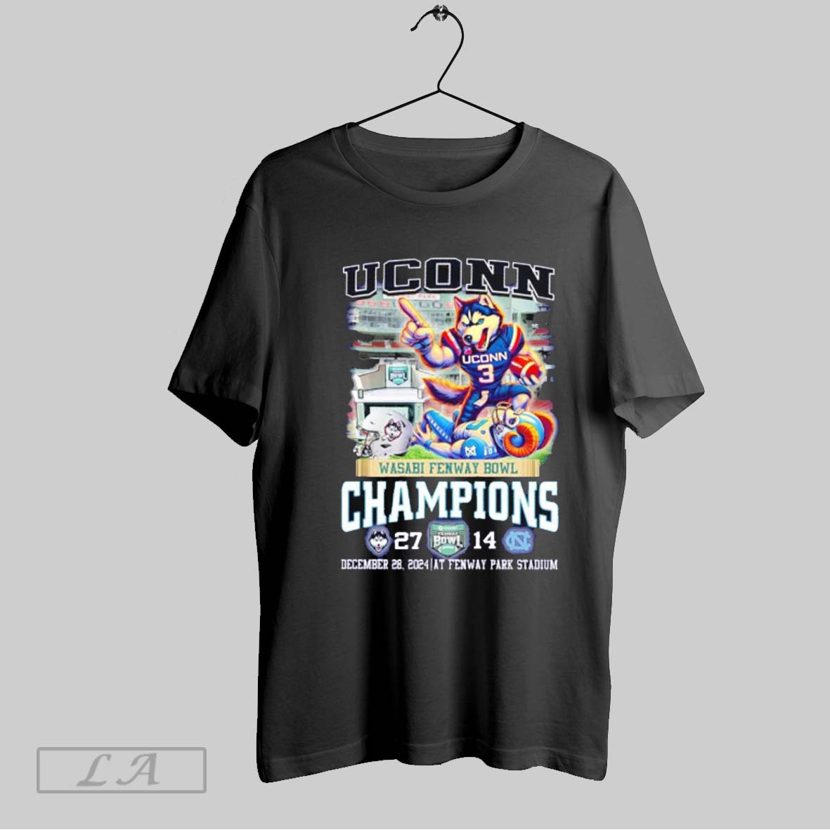 Uconn Wasabi Fenway Bowl Champions 27 14 December 28 2024 At Fenway Park Stadium Shirt