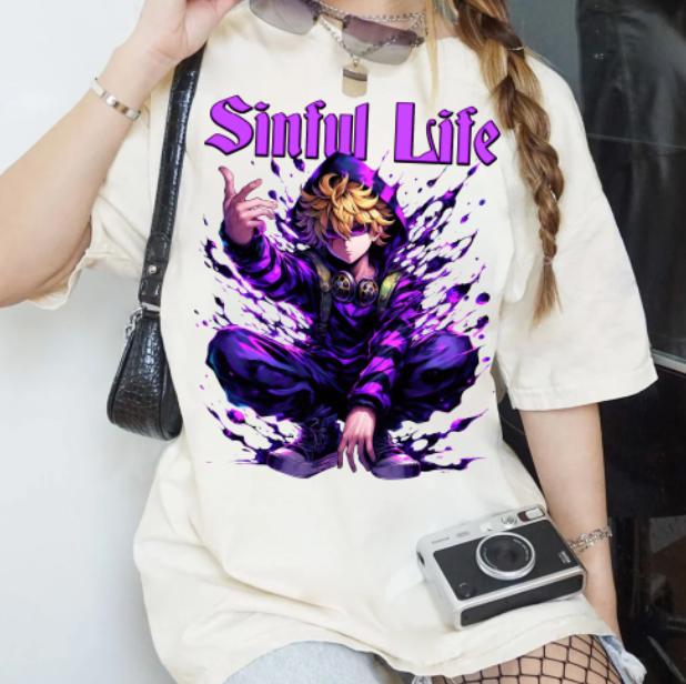 Melioda Sinful Life Sweatshirt, The Seven Dedly Sins Sweatshirt Hoodie Shirt, animee shirt