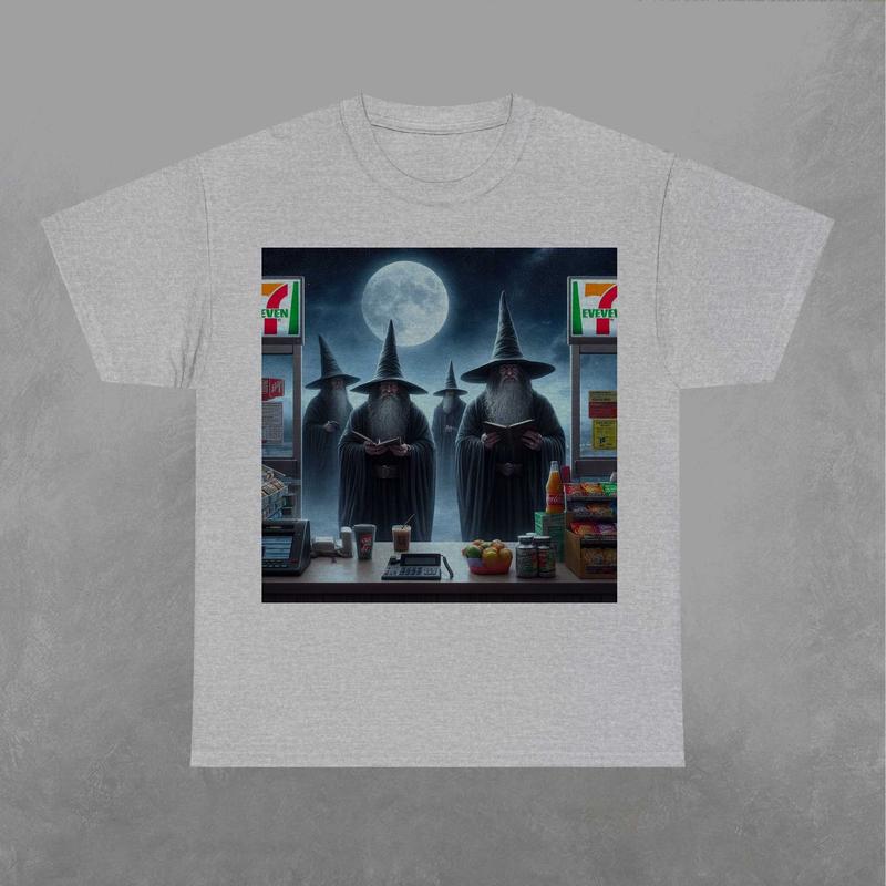 Wizard at 7eleven Shirt, Wizard Sweater, Gandaff Shirt, LOTR Sweater, Movie Graphic Shirt Classic Fabric Menswear Top Menswear Top
