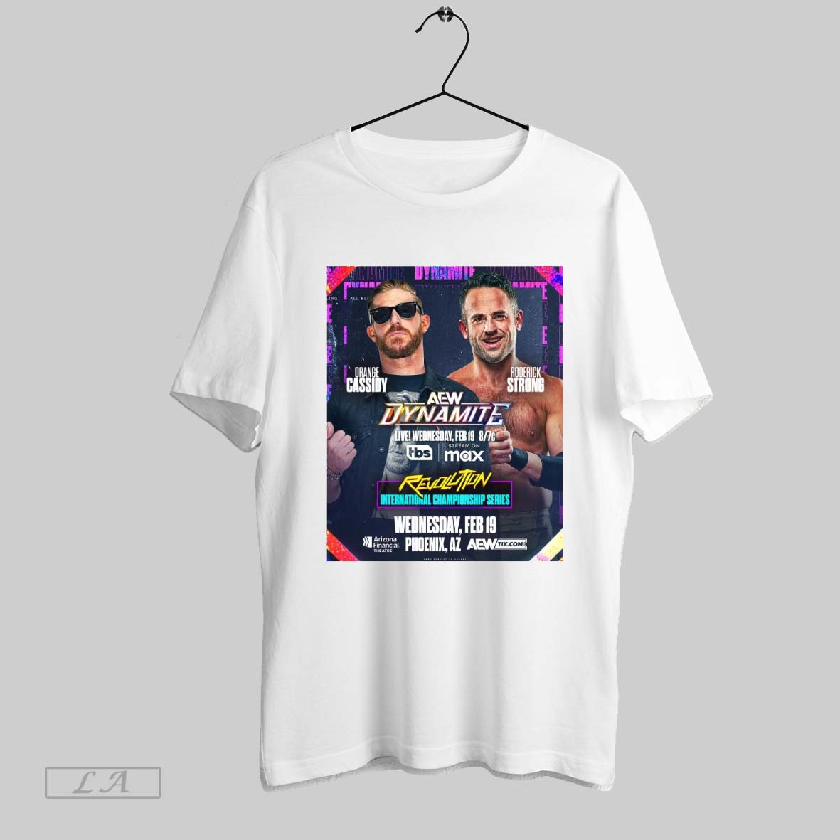 Top Aew Dynamite Cassidy Vs Roderick Revolution International Championship Feb 19 2025 Phoenix Az Poster T Shirt