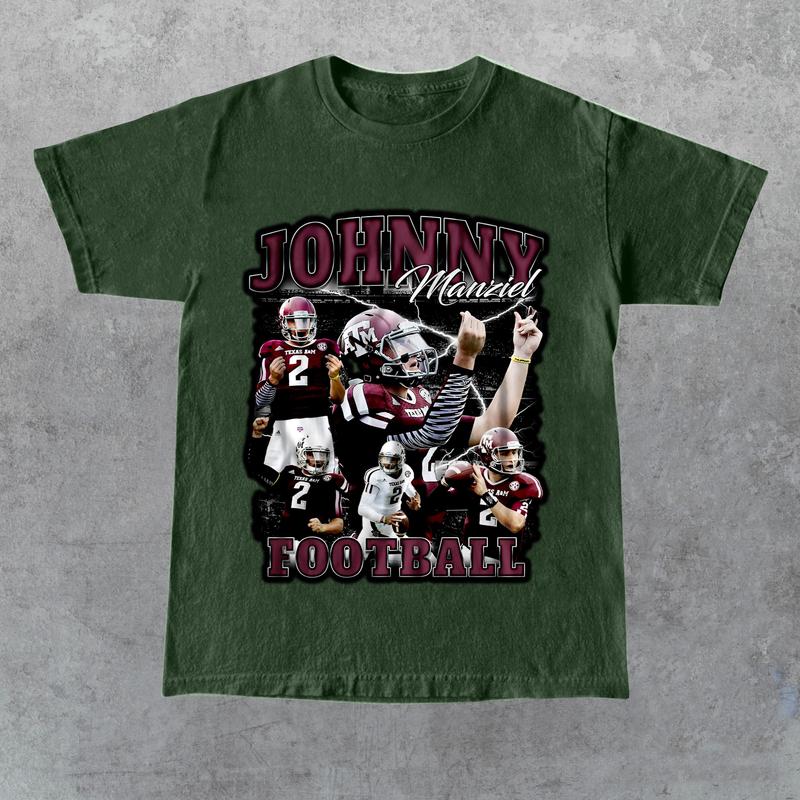 Vintage 90s Graphic Style J0hnny Manziel T-shirt, J0hnny Manziel Tee Retro J0hnny Manziel Oversized Shirt, Football Shirt, Sport T-shirt