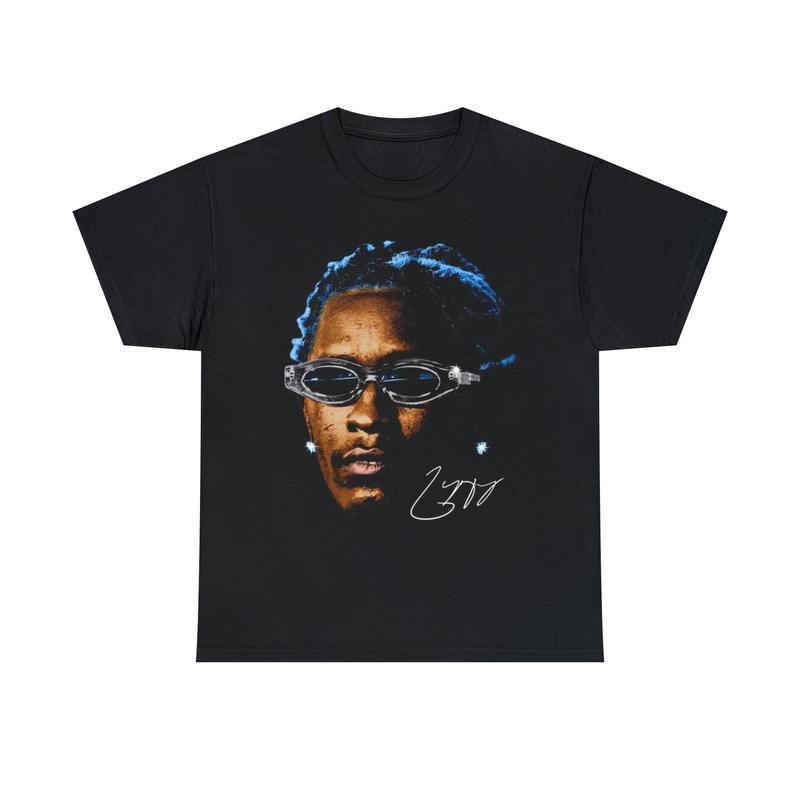 YOUNG THUG T-SHIRT, Rap Tee Concert T-Shirt, Kanye Thugger Lil Baby Blue Rare Hip Hop Graphic T-Shirt, Vintage Unisex Shirt