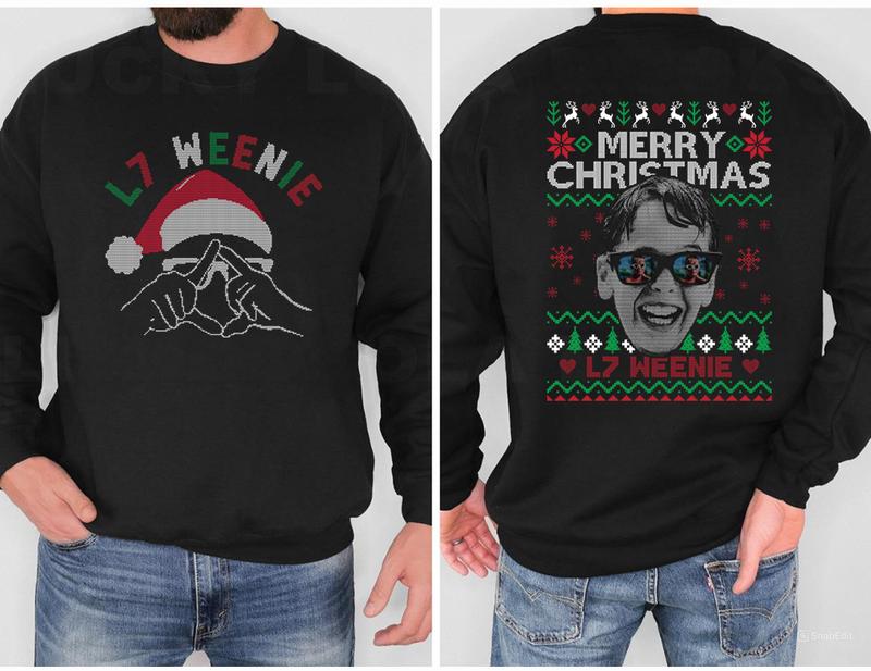 Sandlot L7 Weenie Christmas Tshirt Sweatshirt Hoodie , Sandlot Baseball Movie Graphic shirt, Gift For Baseball Fans, Childhood Memories Gifts