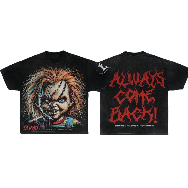 Y2K Graphic Always Come Back! Personalize Printed TshirtSweater Casual Cotton