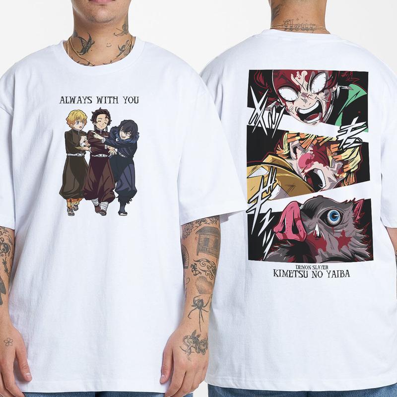Always with you Tanjiro Inosuke Zenitsu shirt, Demon Slayer t-shirt, Kimetsu no Yaiba Shirt, Anime sweatshirt hoodie, Anime lover t-shirt Menswear