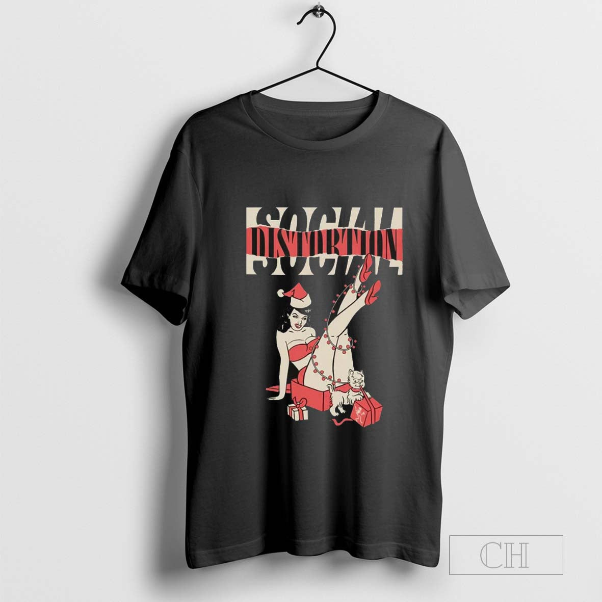 Torn Logo Holiday Pinup Social Distortion T-Shirt