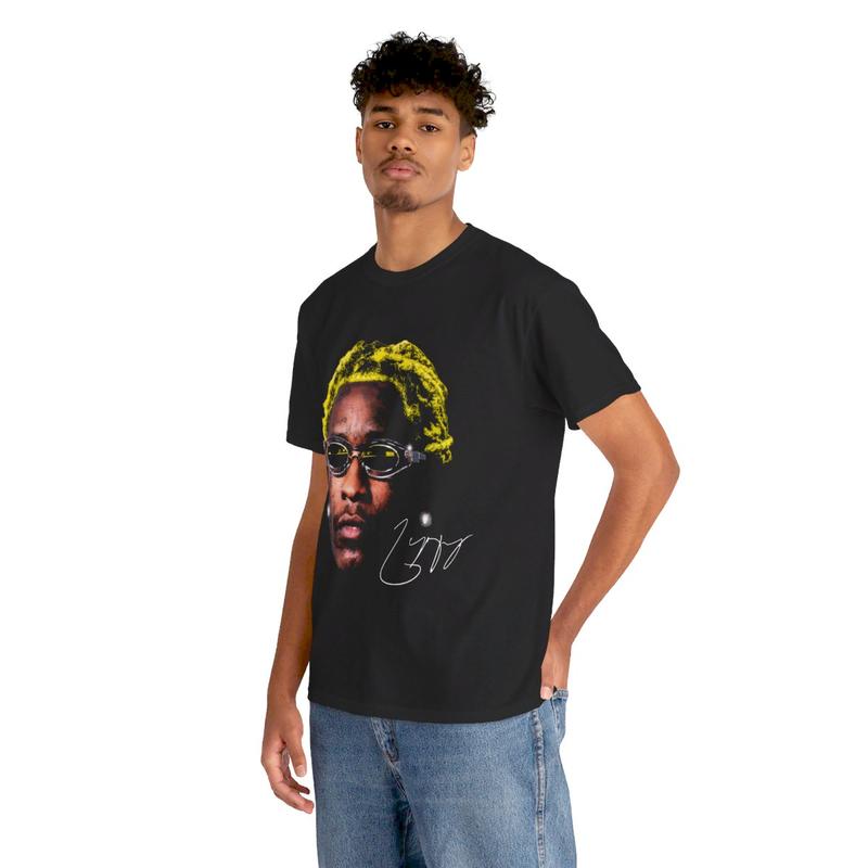 YOUNG THUG T-SHIRT Rap Tee Concert Merch Free Thugger Slime Season Yellow Rare Hip Hop Graphic Print Casual Cotton Menswear Top