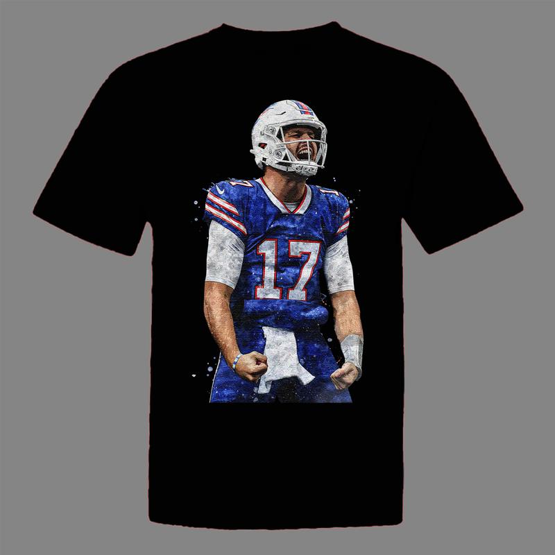 Vintage J0sh Allen T-Shirt, American Football Merch, Vintage Design 90s Graphic Tee Football, Perfect for Fans of Buffalo, Gildan Full Size Color