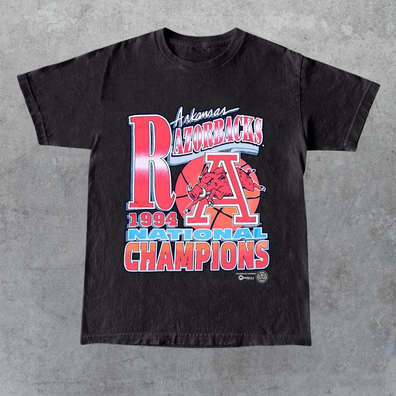 1994 Razorbacks National Champions Arkansas Vintage T-Shirt, Full Size, Full Color, Gift For Men, For Women