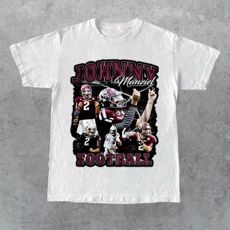 Vintage 90s Graphic Style J0hnny Manziel T-shirt, J0hnny Manziel Tee Retro J0hnny Manziel Oversized Shirt, Football Shirt, Sport T-shirt