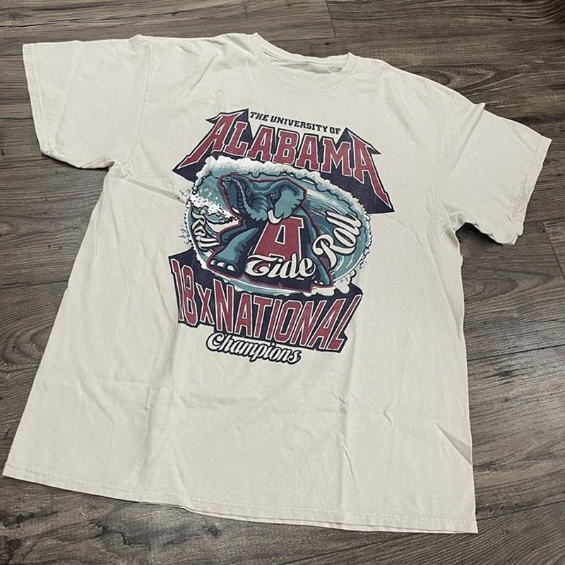 47 Brand Ncaa Alabama Crimson Tide Retro T-Shirt All Sizes