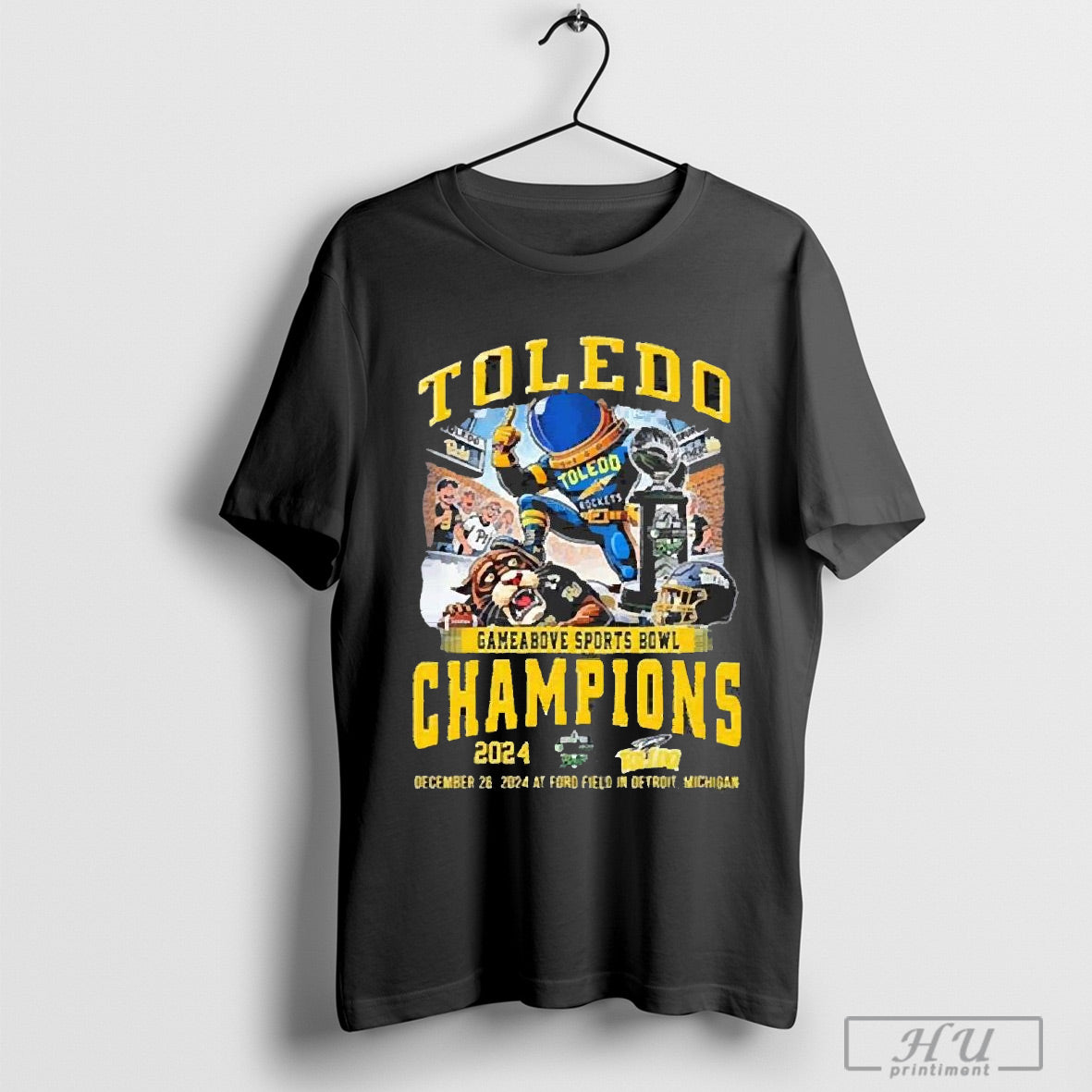 Toledo Rockets Gameabove Bowl Champions December 26 2024 At Ford Field In Detroit Michigan Mascot T Shirt Sweatshirt Cutom Poster Coffee Mugs Ornament