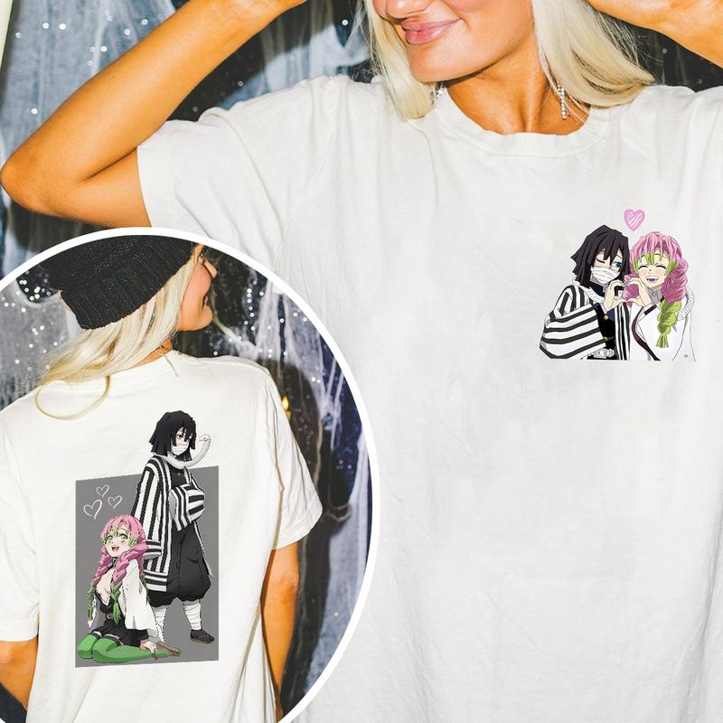 Mitsuri and Obanai couple Hashira Shirt, Love Hashira Snake Hashira shirt, Demon Slayer t-shirt, Kimetsu no Yaiba To the Hashira Training Shirt, Anime