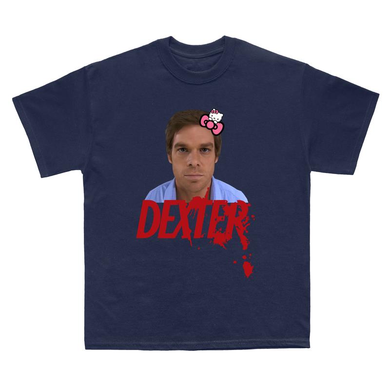 Dexter Morgan Shirt, Dexter Kitty Meme T-Shirt, Dexter Morgan Gift For Movies Lovers Casual Clothing Fabric Menswear Top Fleece