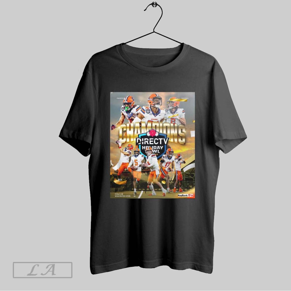 Official Poster Final Syracuse Orange Vs Washington State Cougars 52 35 Score 2024 Champions Directv Holiday Bowl Football T Shirt