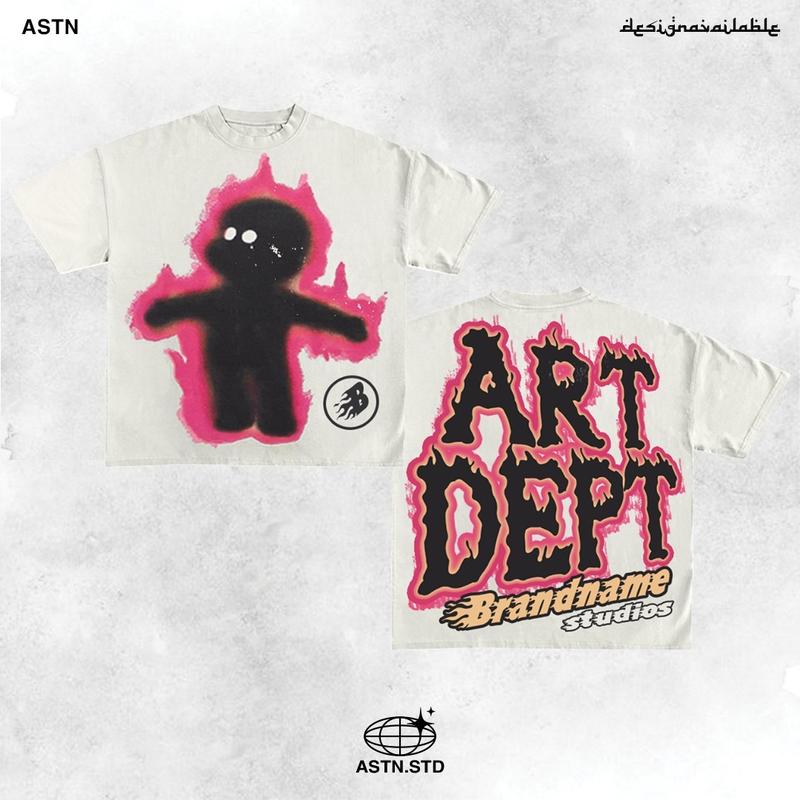 Y2K Graphic Shadow Art Dept Personalize Printed Tshirt Casual Cotton