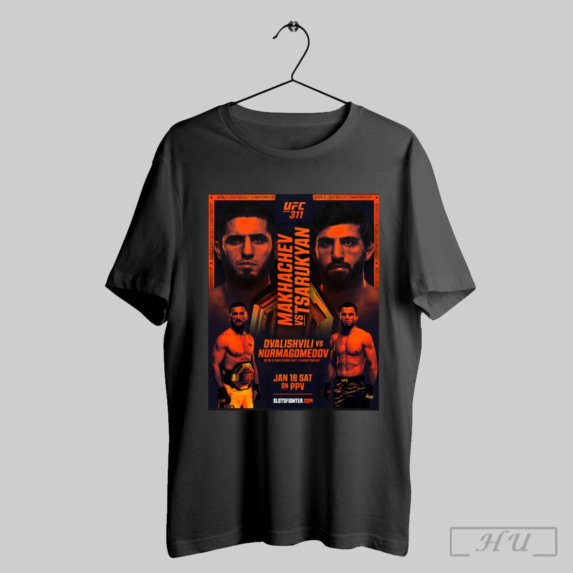 Ufc 311 Makhachev Vs Tsarukyan Dvalishvili Vs Nurmagomedov World Bantamweight Championship Jan 18 Poster T Shirt