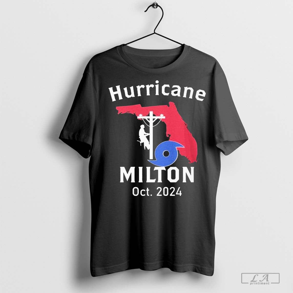 United State Hurricane Milton Lineman Oct 2024 Graphic T-shirt