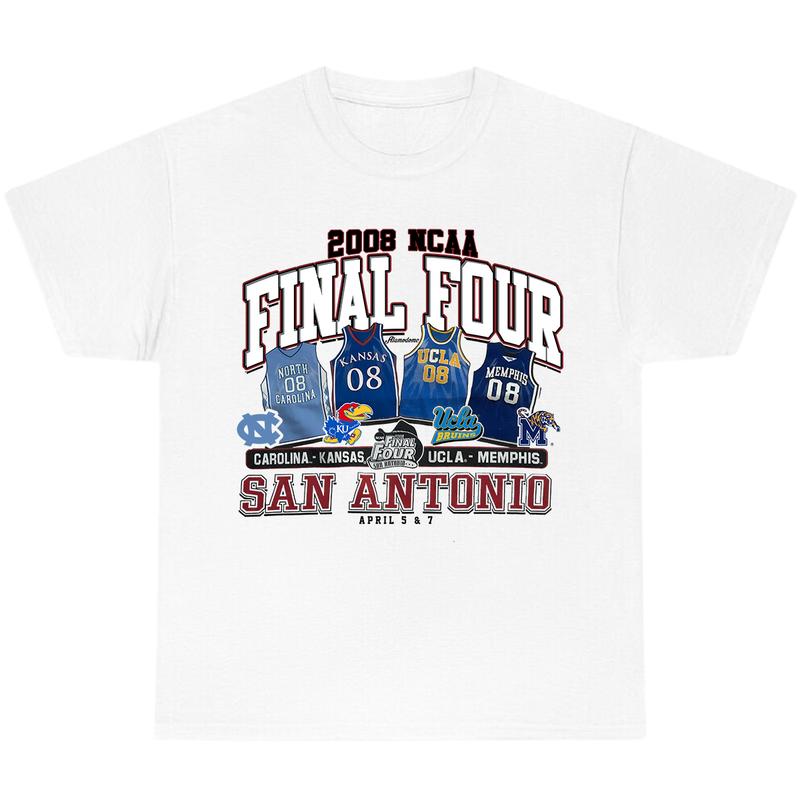 Vintage 2008 NCAA Final Four San Antonio T-Shirt, Graphic Vintage T-Shirt, Full Color T-Shirt, Unisex T-Shirt, For Men, For Women billabongshirts