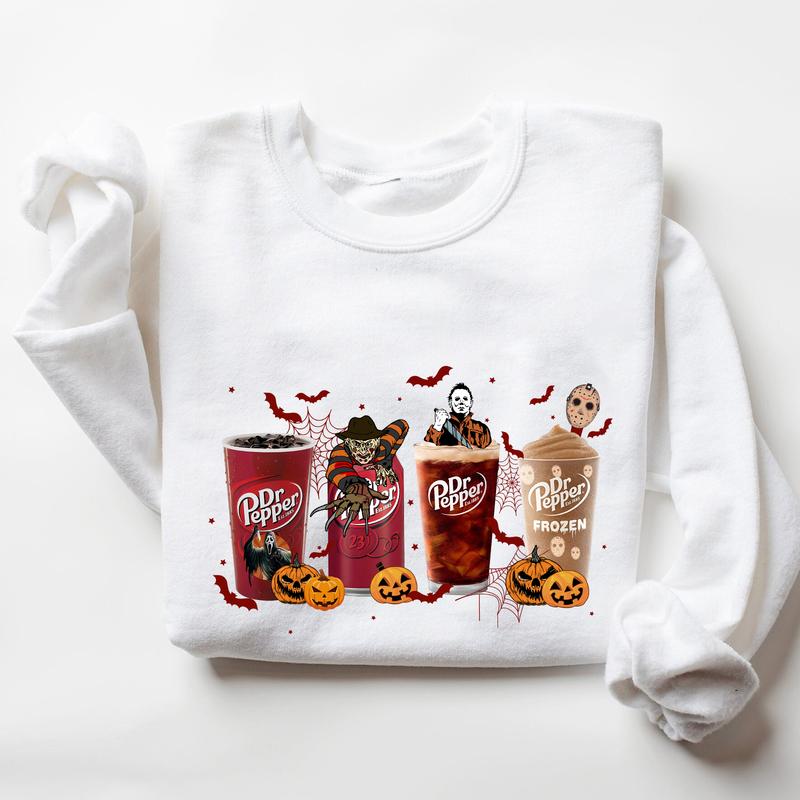 Halloween Dr Pepper Horror Characters Sweatshirt, Hoodie, Tshirt
