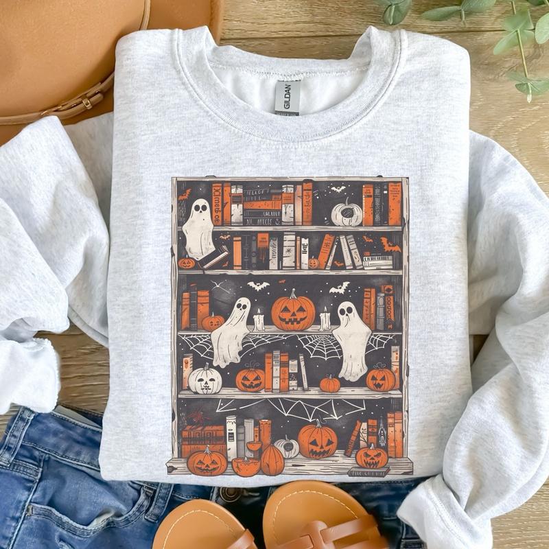 Horror Book Lover SWEATSHIRT - Ash Grey