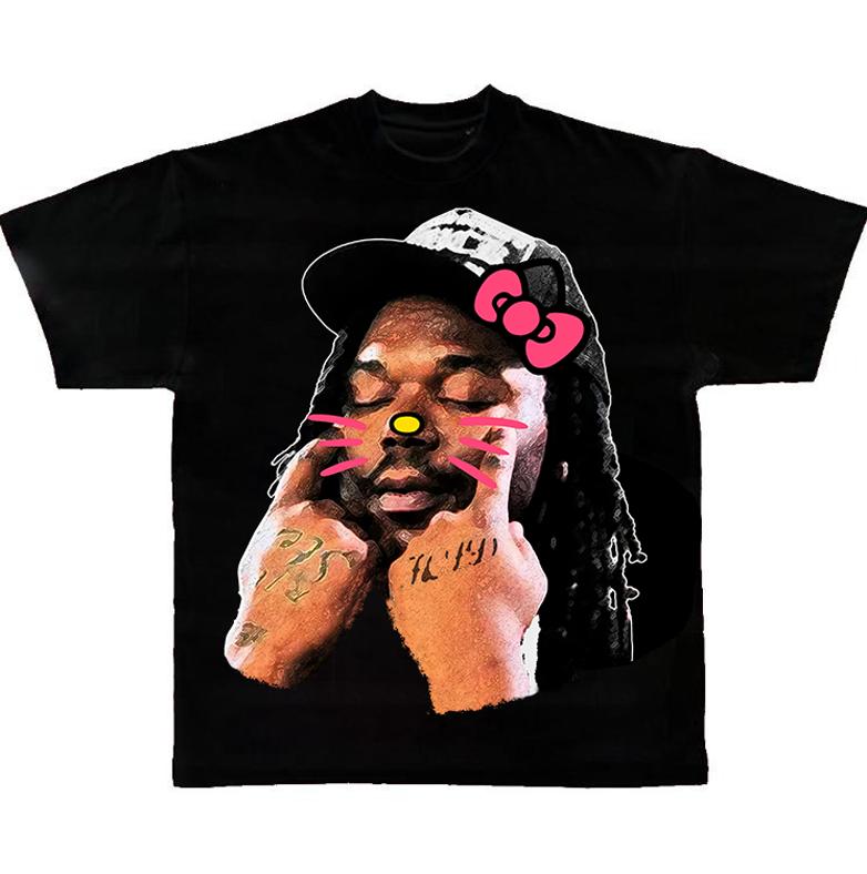 Lucki Face Tee Kitty T-shirt, Hip-Hop Music Fan Merch