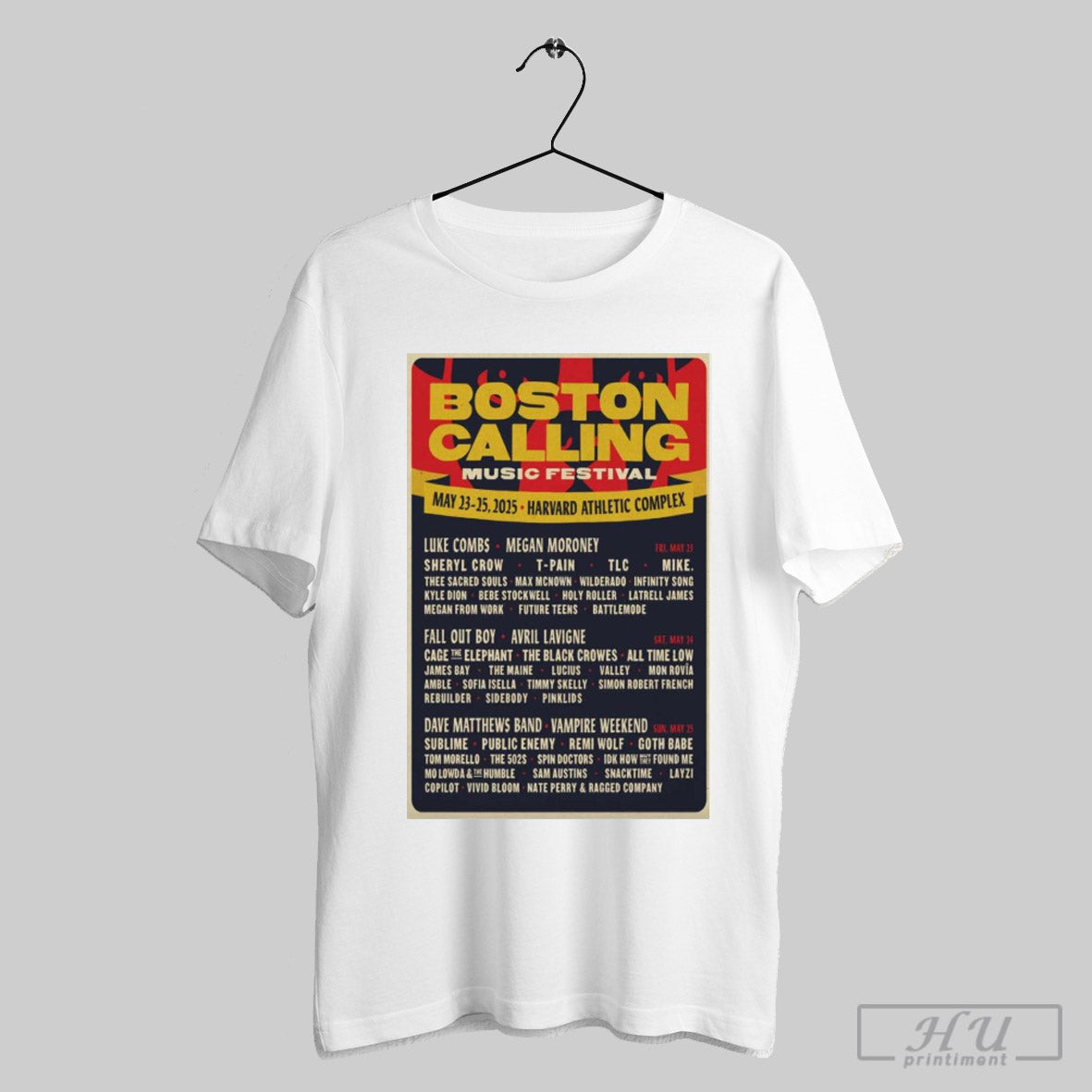 Poster Boston Calling Music Festival May 23 25 2025 Harvard Athletic Complex T Shirt