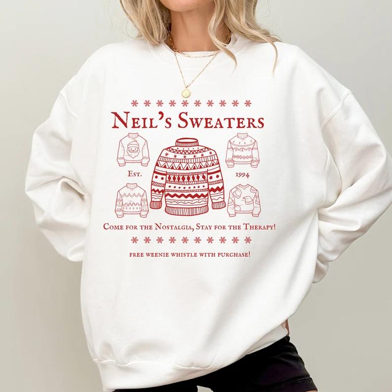 The Santa Clause Movie 90's Merch Neil's Sweaters Charlie Judy's Hot Cocoa Christmas Gift Hoodie Shirt Sweatshirt Holiday Tim Allen