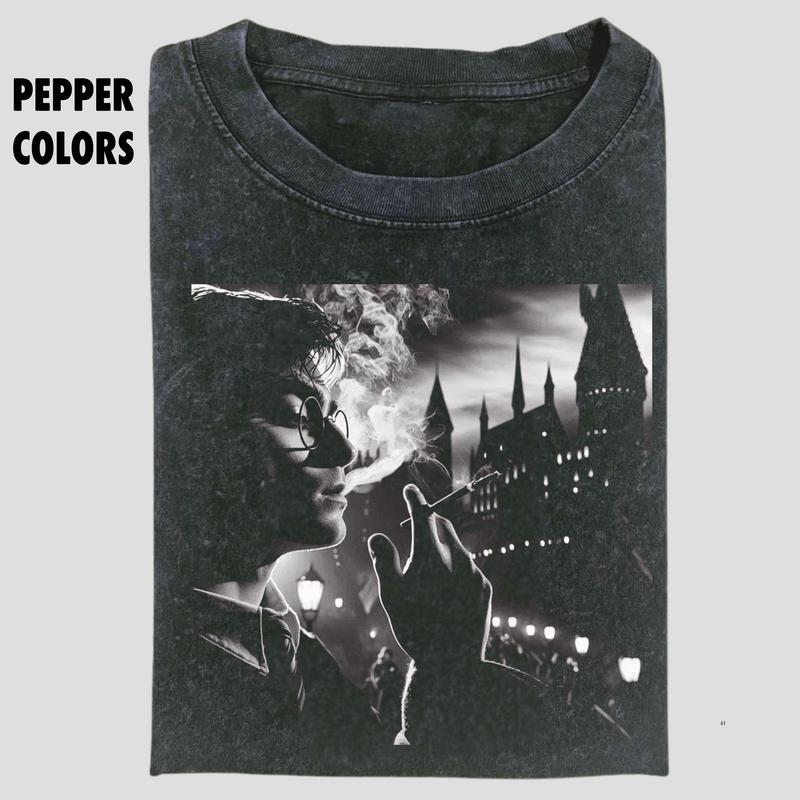 Harry Smoking Graphic T-Shirt, Harry Potter Vintge Tee, Harry Shirt, Movie Shirt, Funny Shirt, Harry Potter Merch, Unisex T-Shirt, Funny Movie Gift Fo