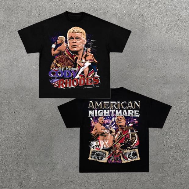 VINTAGE TEE  CODY RHODES, Double Sided Prints Vintage T-Shirt, Wrestler Shirt, WWE Shirt, Y2k Shirt, Vintage Graphic Tee, Unisex T-Shirt, Gift For Him