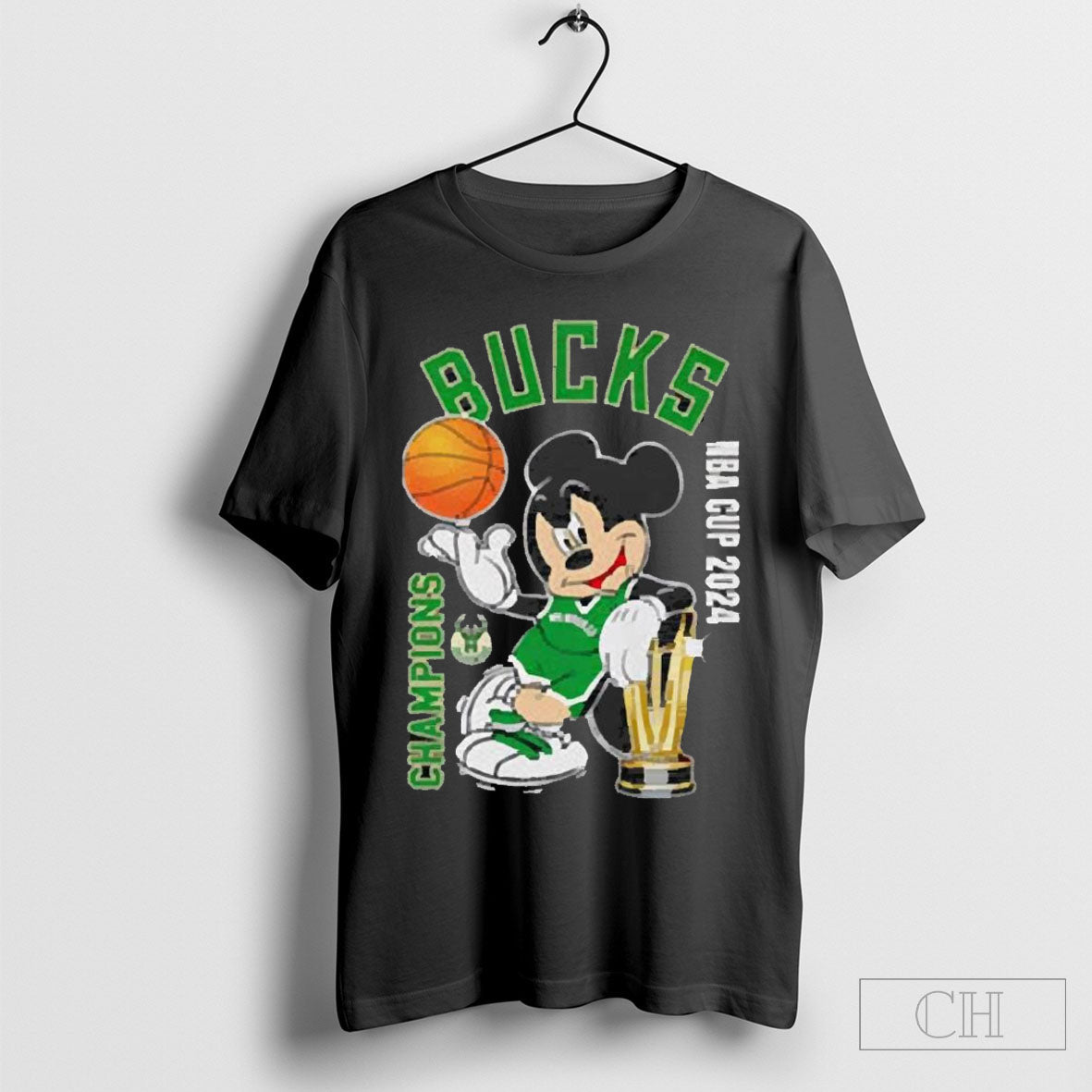 Top Mickey Mouse Milwaukee Bucks Emirates Nba Cup 2024 Champions Unisex T Shirt Sweater
