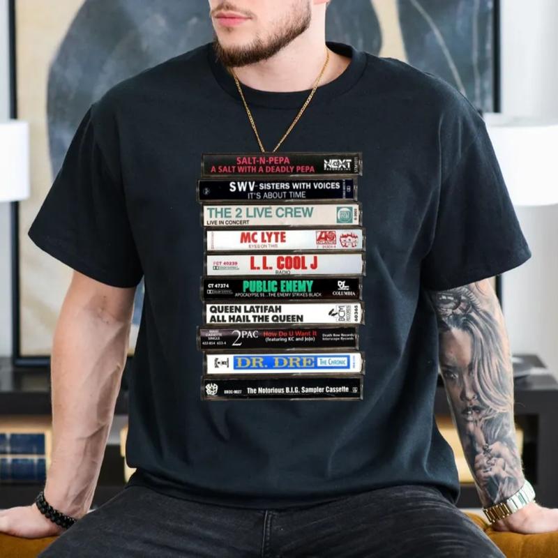 Hip Hop Cassettes Tape T Shirt, Hip Hop Shirt, Unisex Tee, Graphic, Classic Hip Hop Music, Unisex Short Sleeve Tee
