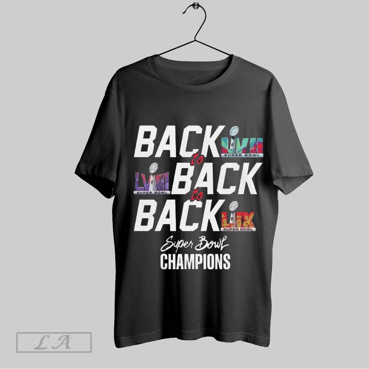 Top Kansas City Chiefs Super Bowl Lix Back To Back To Back Champions 2025 Sweatshirt T Shirt
