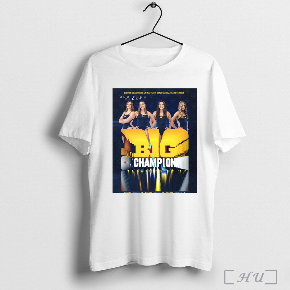 Trendy Michigan Swimming Diving Stephanie Balduccini Lindsay Flynn Brady Kendall Claire Newman 20 Free Relay Big Champion Poster T Shirt