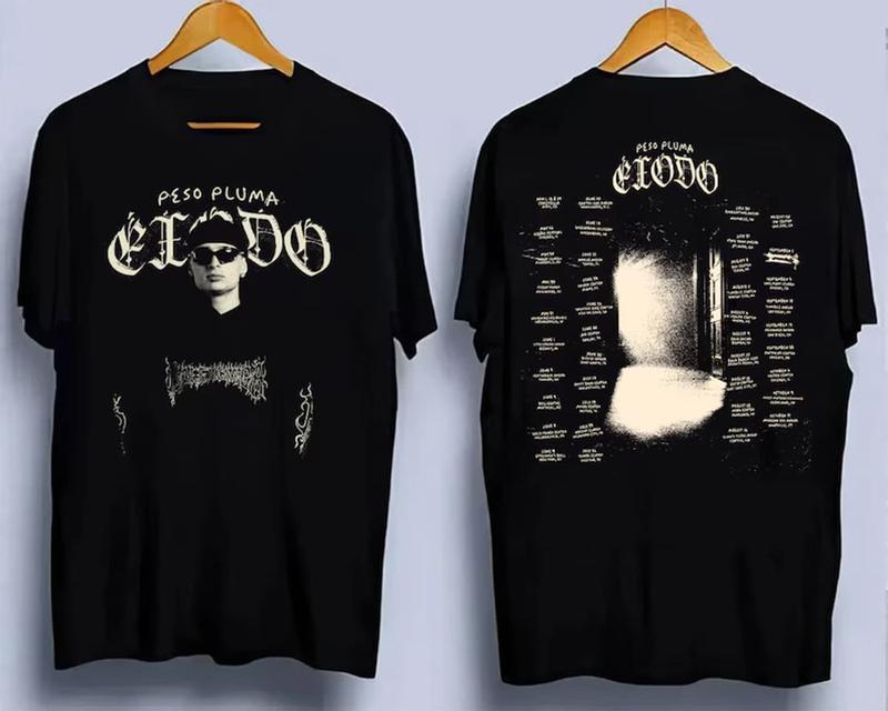 Vintage 90s Style Peso Pluma Tour T-Shirt, Peso Pluma 2024 Concert Shirt, Peso Pluma Music Shirt, Exodo 2024 Concert Shirt For Fan ,Free Shipping,Unis