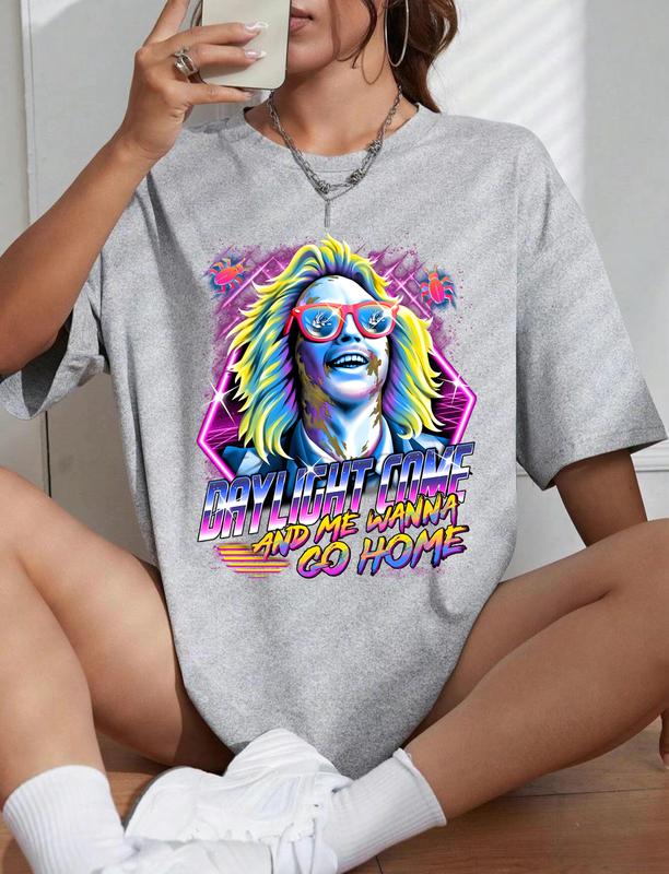 Beetle Juice Tee, The Juice Is Loose, Tim Burton Inspired, Michael Keaton, Beetlejuice Mashup Halloween Shirt 80s Movie Fashion, Beetlejuice