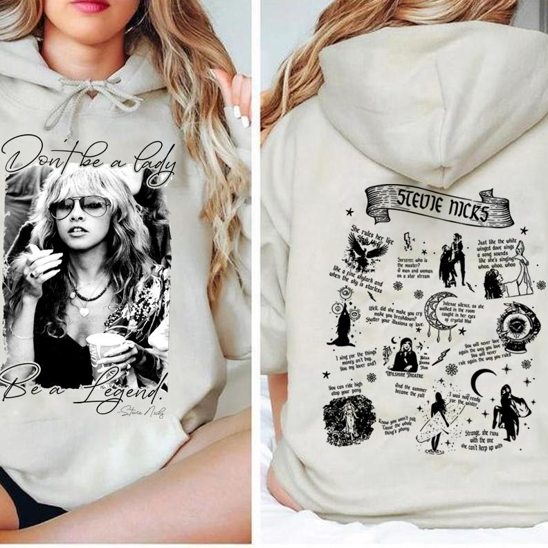 Stevie Nickss Album Shirt, Be A Legend 2 Sided Shirt, Stevie Fan Sweatshirt, Don't Be a Lady 2 Sided Shirt, Music Merch