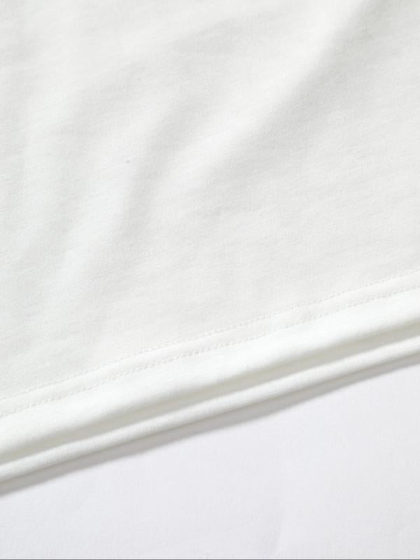 Women's Letter Print Round Neck Tee, Casual Short Sleeve Crew Neck T-shirt, Graphic Tees,Â Fashion Women's Summer Top for Daily Wear