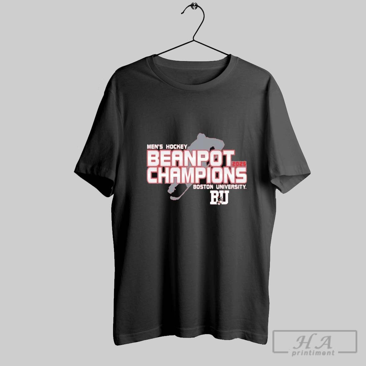 Top Boston University 2025 Mens Beanpot Hockey Tournament Champions T Shirt