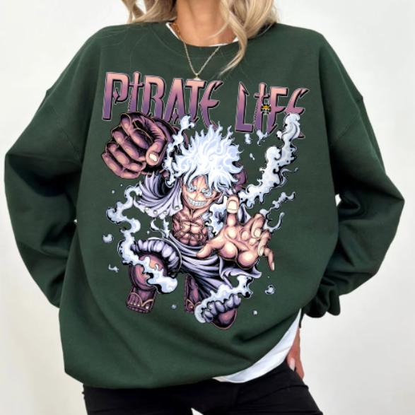 Luff gear pirate life shirt sweatshirt hoodies, 0ne pjece Shirt, animee Shirt