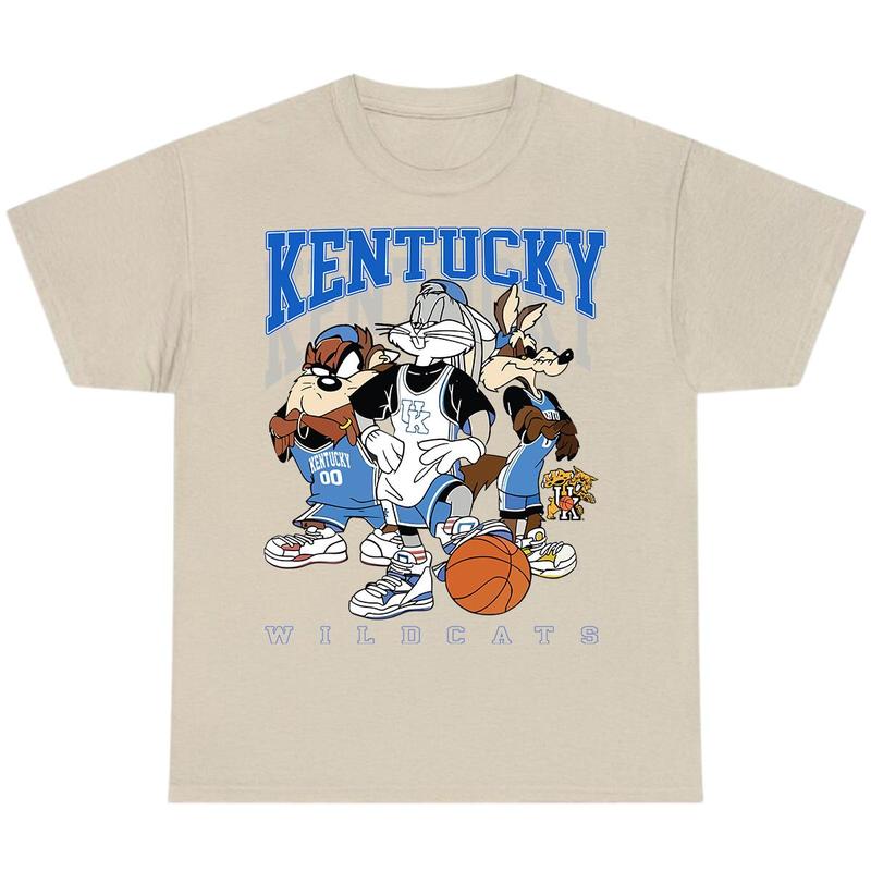 Vintage NCAA Kentucky Wildcats Looney Tunes Shirt, Kentucky Wildcats Shirt, University of Kentucky Wildcats, NCAA Basket Casual Menswear Top Graphic