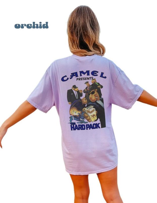 90s Camel The Hard Pack Unisex Garment-Dyed T-shirt  vintage Shirt, Joe Camel Promo Tee, Cowboy  T-shirt, sweater and Hoodie 2 sides