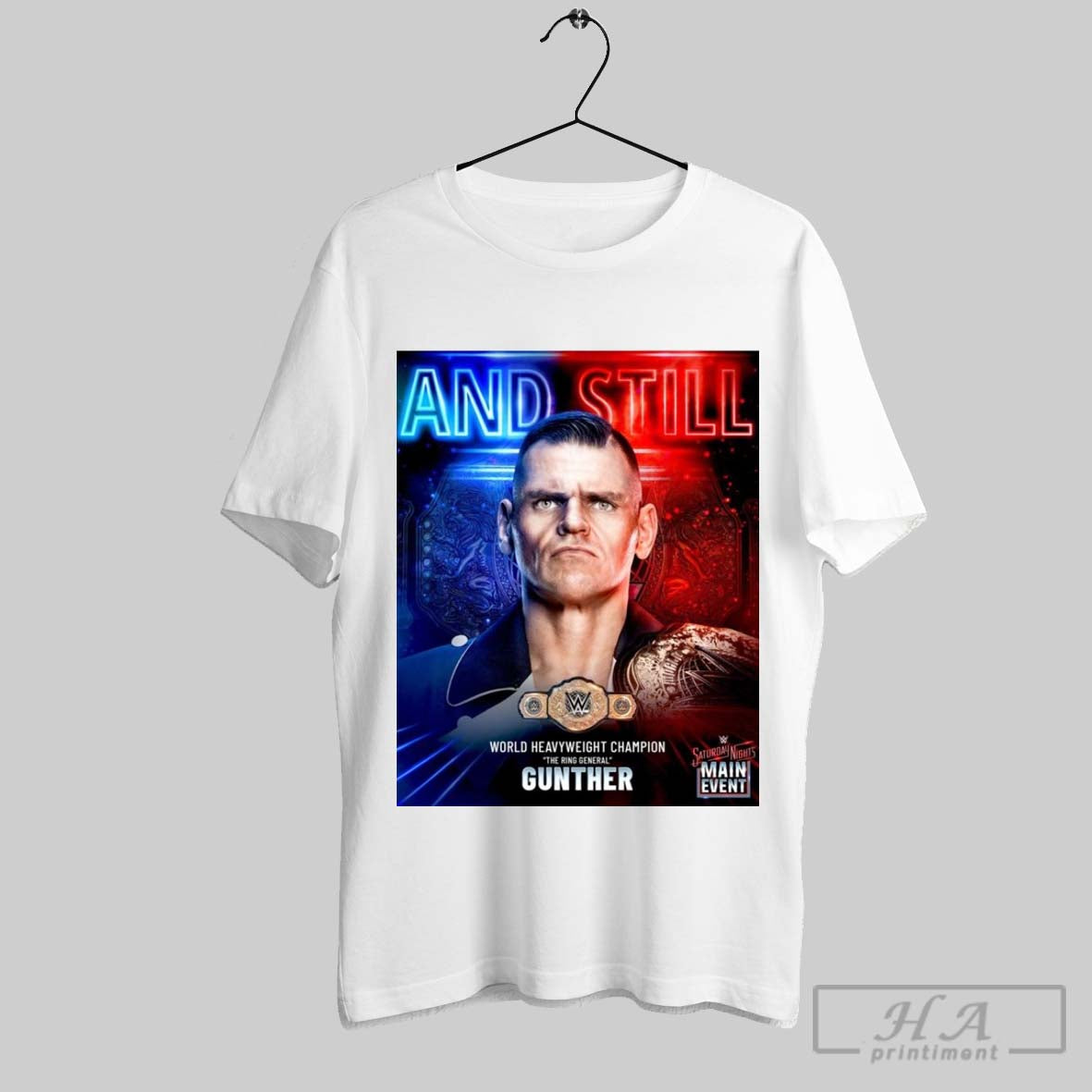 Wwe And World Heavyweight Championship Gunther Saturday Nights Main Event T Shirt