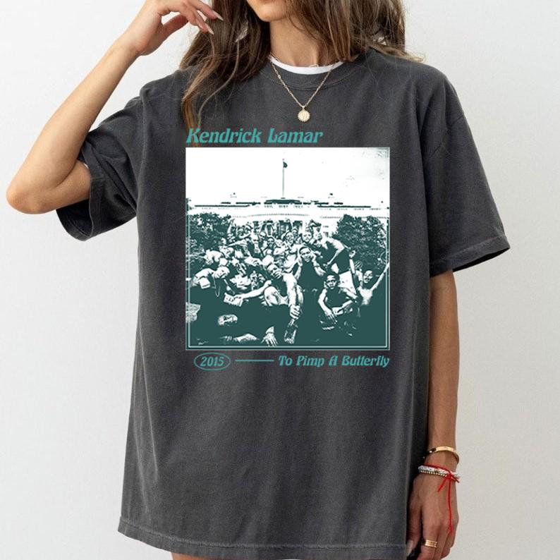 KE_NDR!CK L@M@R Unisex T-Shirt - Retro L@m@r To P!mp A Butterfly Graphic Tee - Rap Hip Hop Music Band Shirt