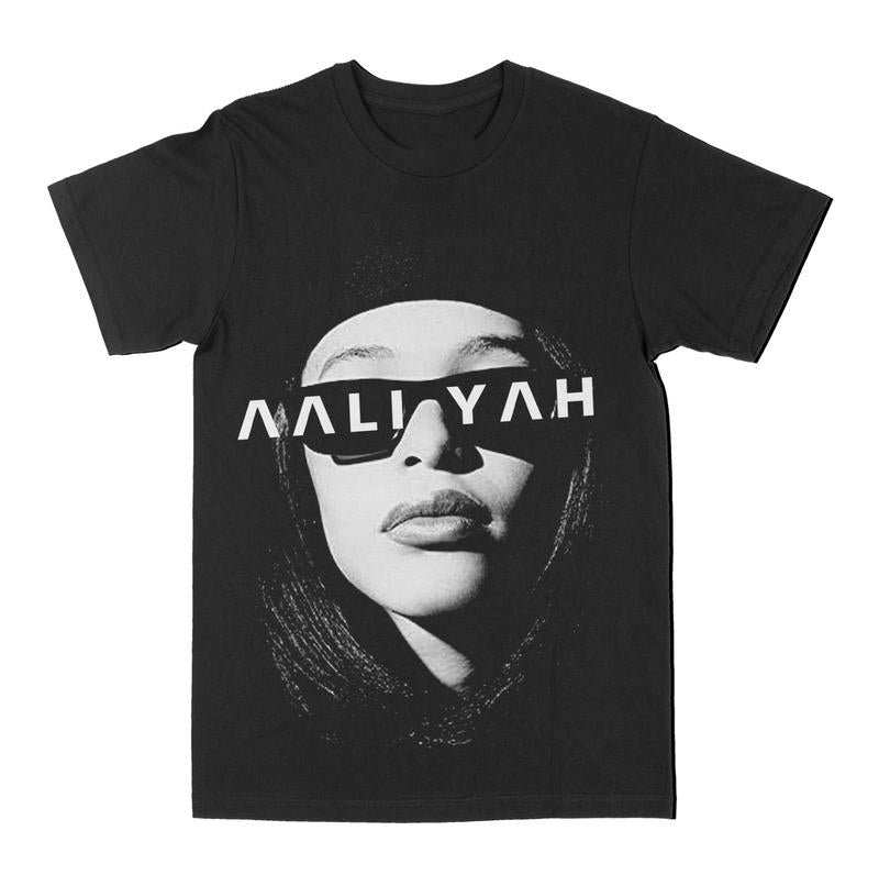 Aaliyah Shades Vintage Graphic Tee, Queen Of R&B Bootleg Rap Tshirt, Hiphop Music Unisex 90s graphic tees